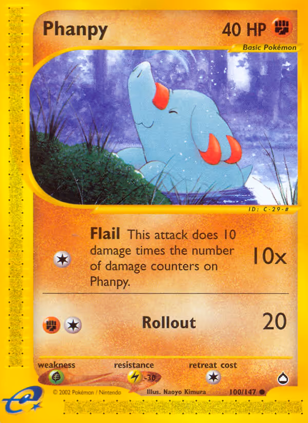 Phanpy 100/147 Pokemon card