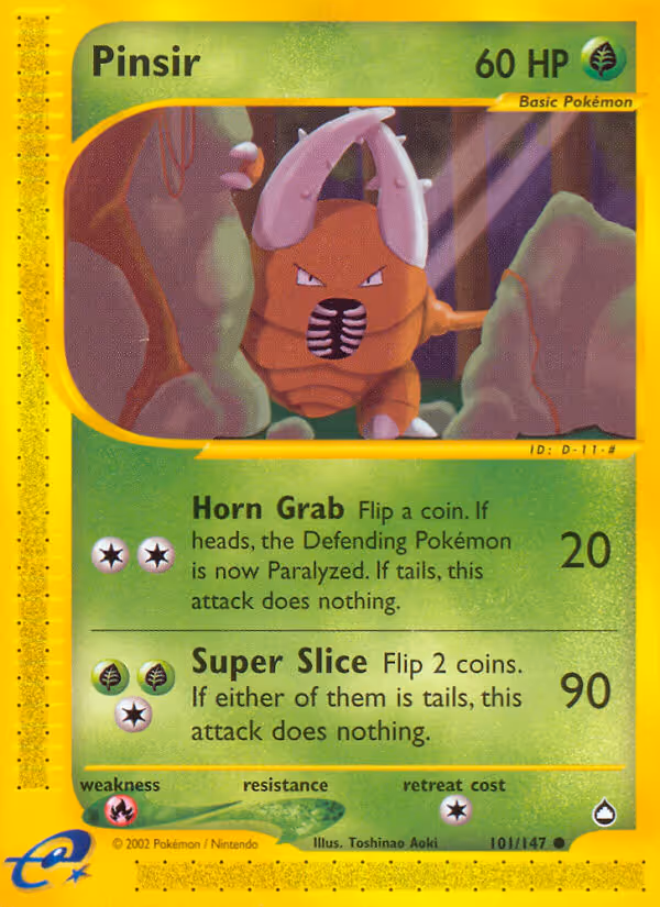 Pinsir 101/147 Pokemon card