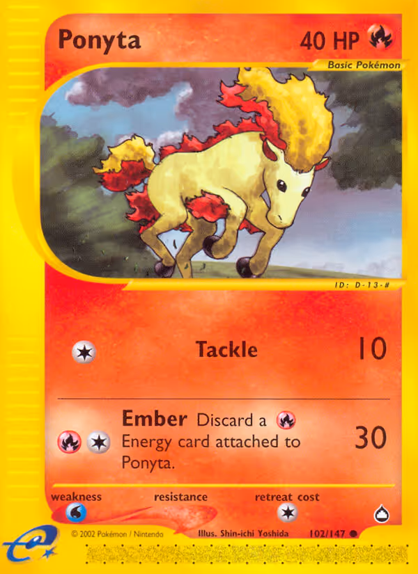 Ponyta 102/147 Pokemon card