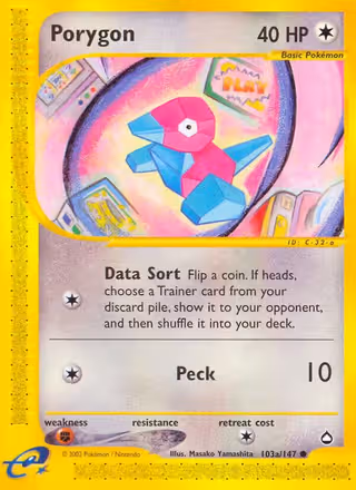 Porygon 103a Pokemon card