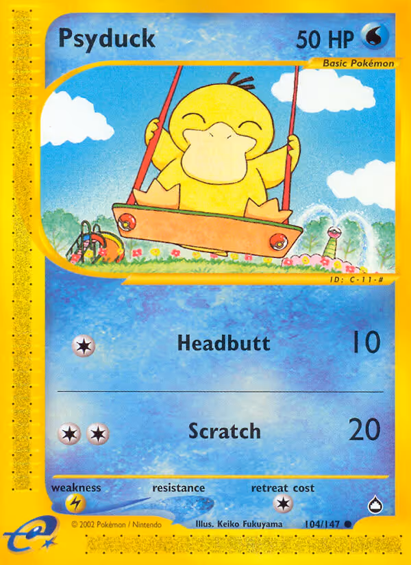 Psyduck 104/147 Pokemon card