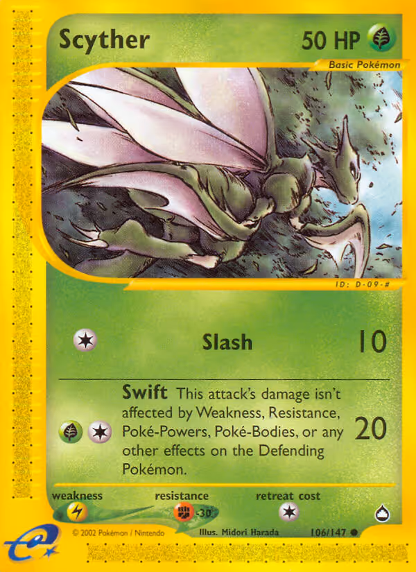 Scyther 106/147 Pokemon card