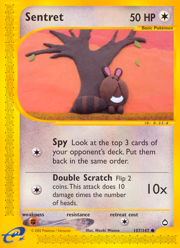 Sentret 107/147 Pokemon card