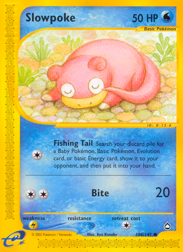 Slowpoke 108/147 Pokemon card