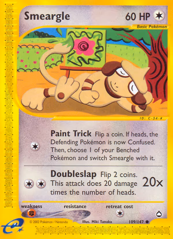Smeargle 109/147 Pokemon card