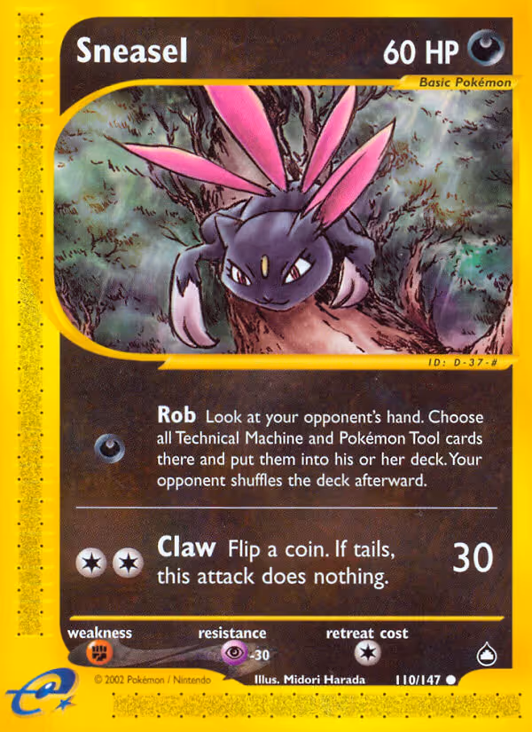 Sneasel 110/147 Pokemon card