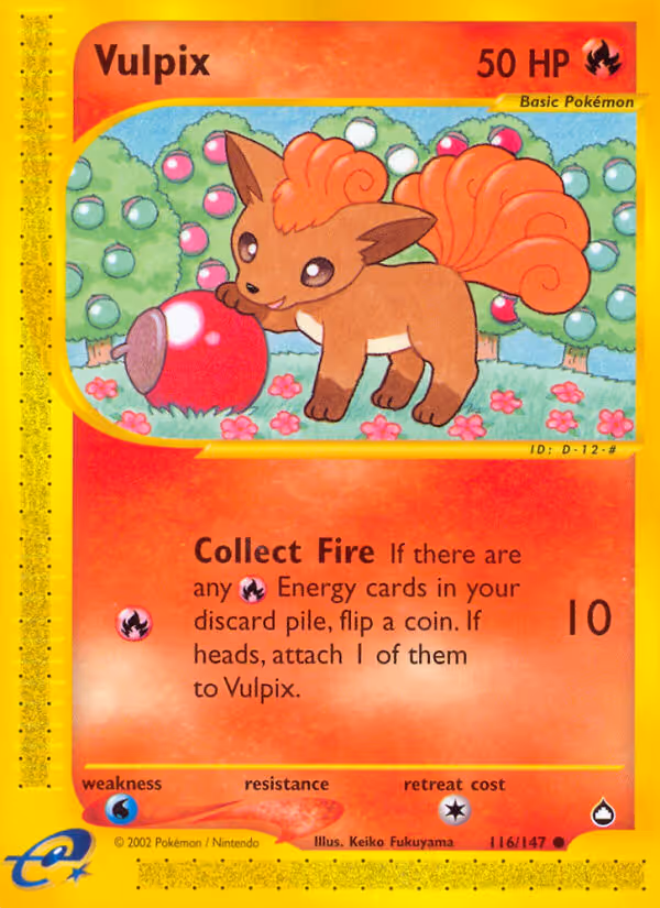 Vulpix 116/147 Pokemon card