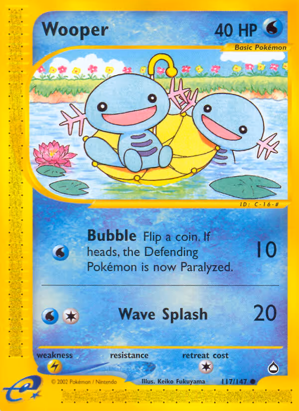 Wooper 117/147 Pokemon card