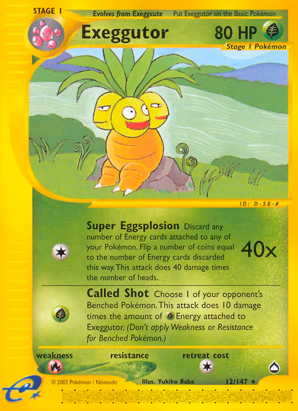 Exeggutor 12/147 Pokemon card