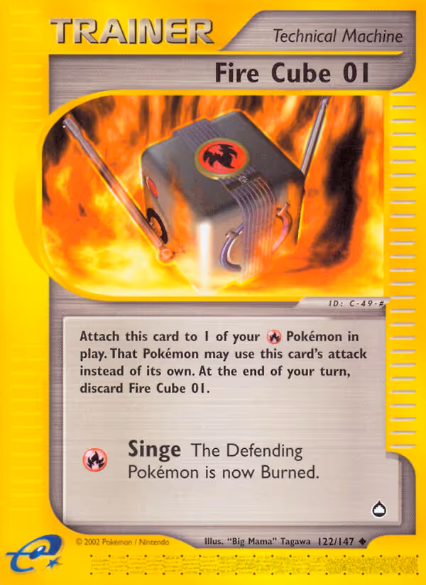 Fire Cube 01 122/147 Pokemon card