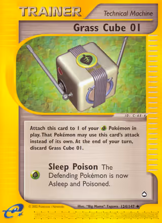Grass Cube 01 124/147 Pokemon card