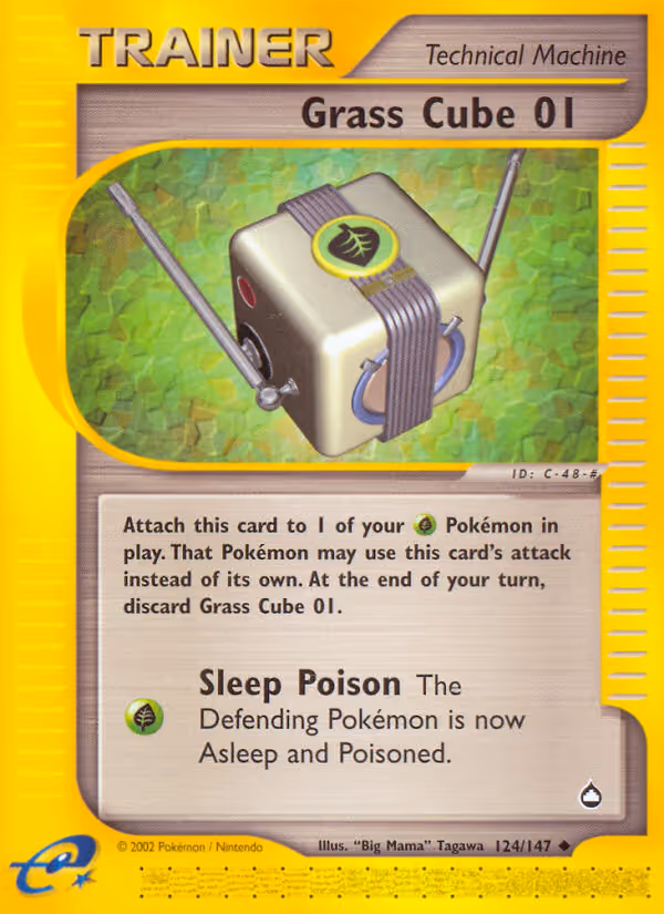 Grass Cube 01 124/147 Pokemon card