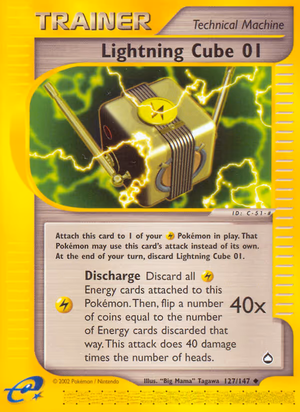 Lightning Cube 01 127/147 Pokemon card