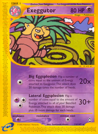 Exeggutor 13/147 Pokemon card