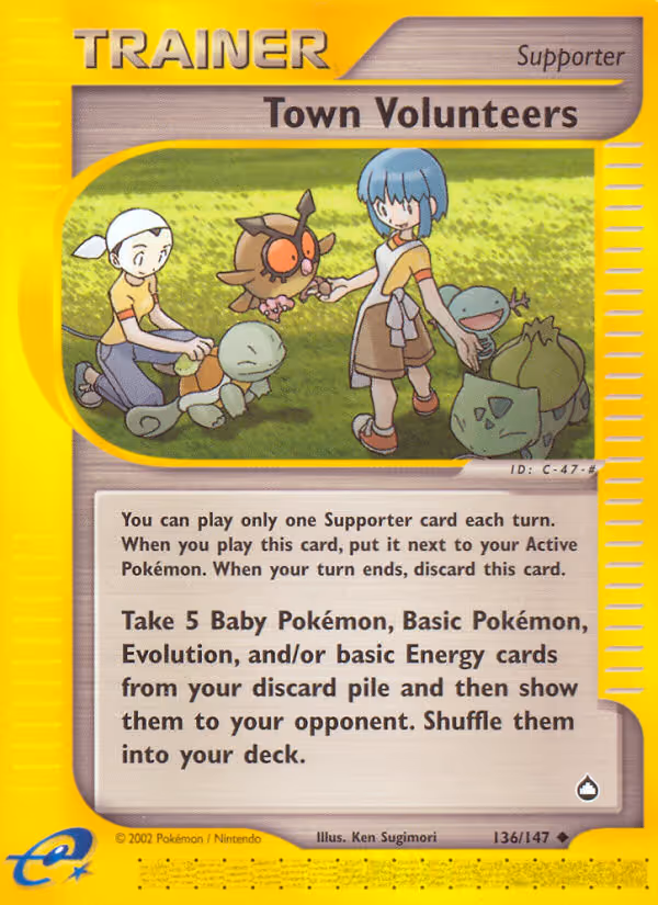 Town Volunteers 136/147 Pokemon card