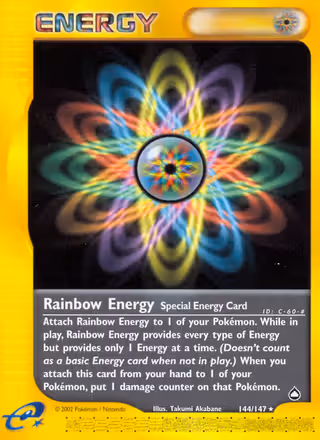 Rainbow Energy 144/147 Pokemon card