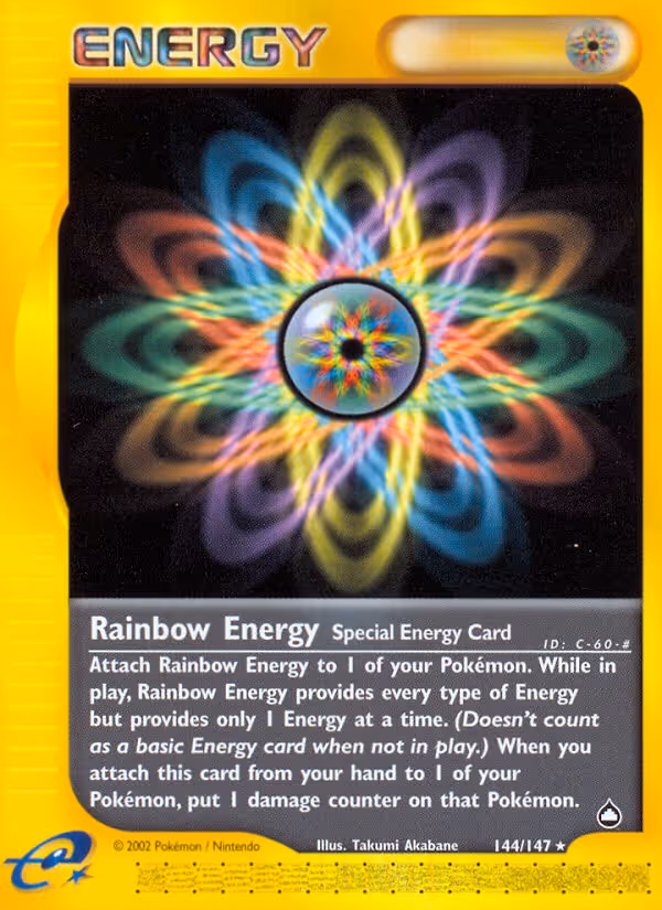 Rainbow Energy 144/147 Pokemon card