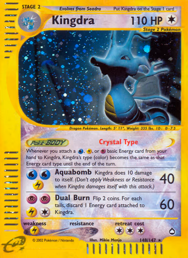 Kingdra 148/147 Pokemon card