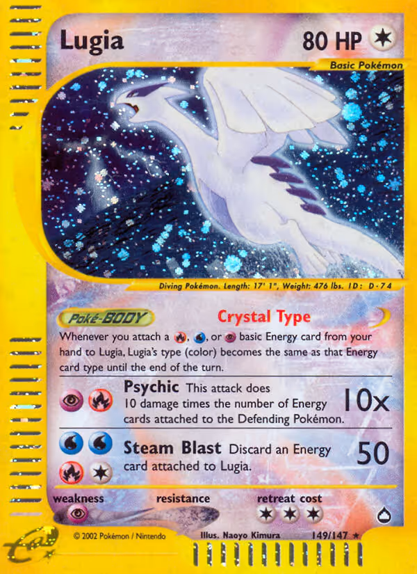 Lugia 149/147 Pokemon card