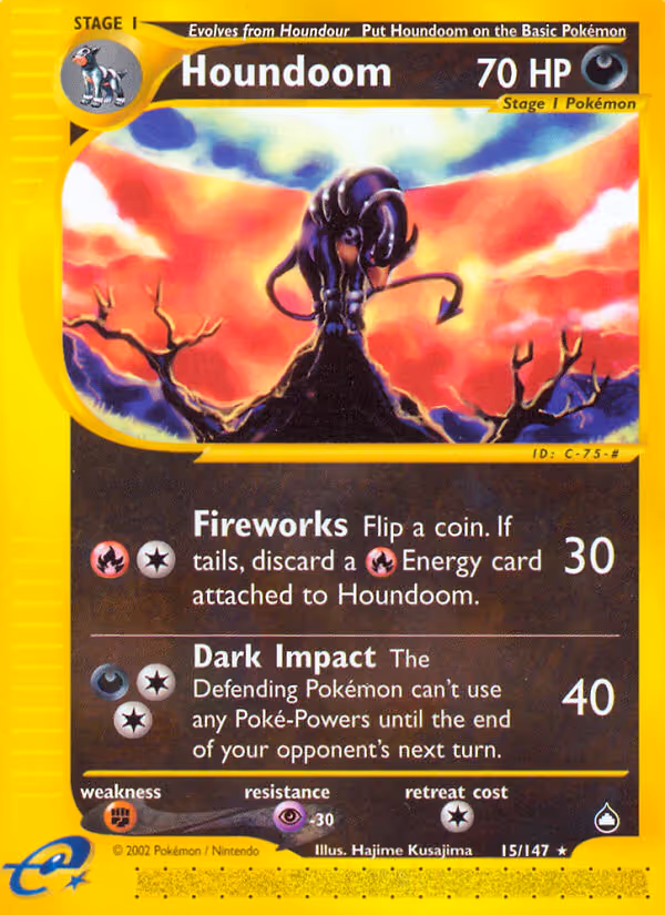 Houndoom 15/147 Pokemon card
