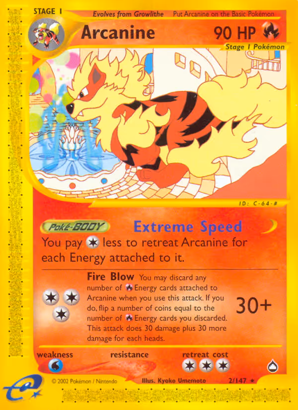 Arcanine 2/147 Pokemon card