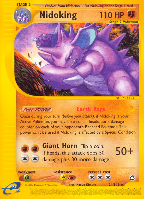 Nidoking 24/147 Pokemon card