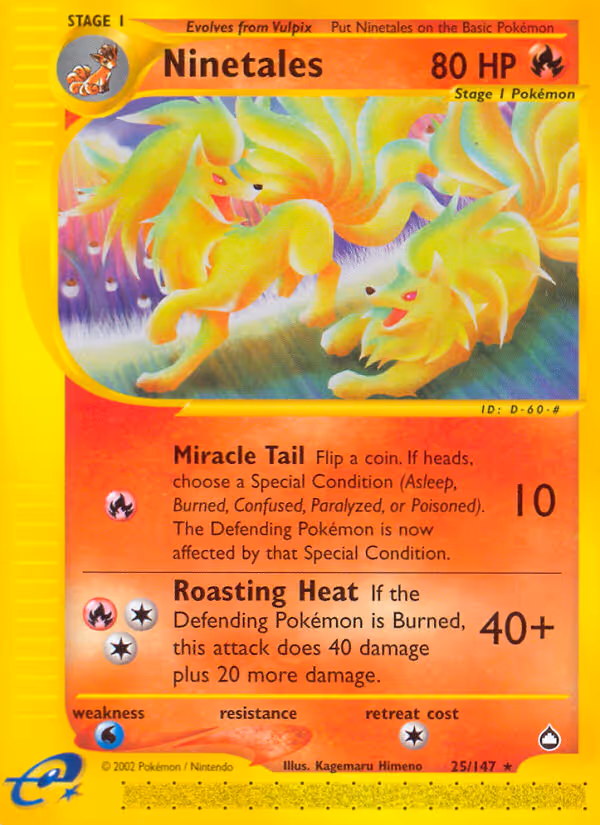Ninetales 25/147 Pokemon card