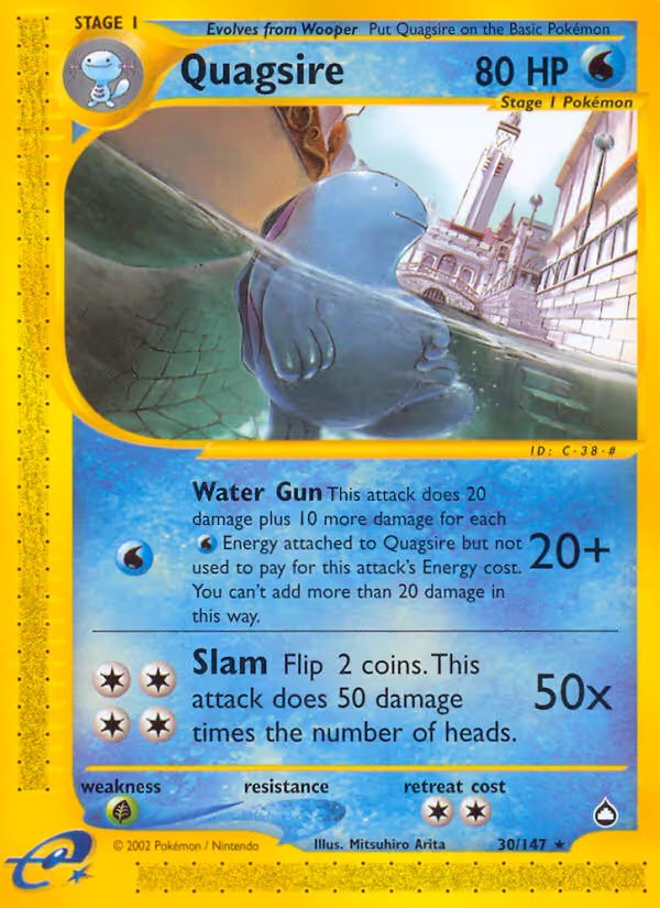 Quagsire 30/147 Pokemon card