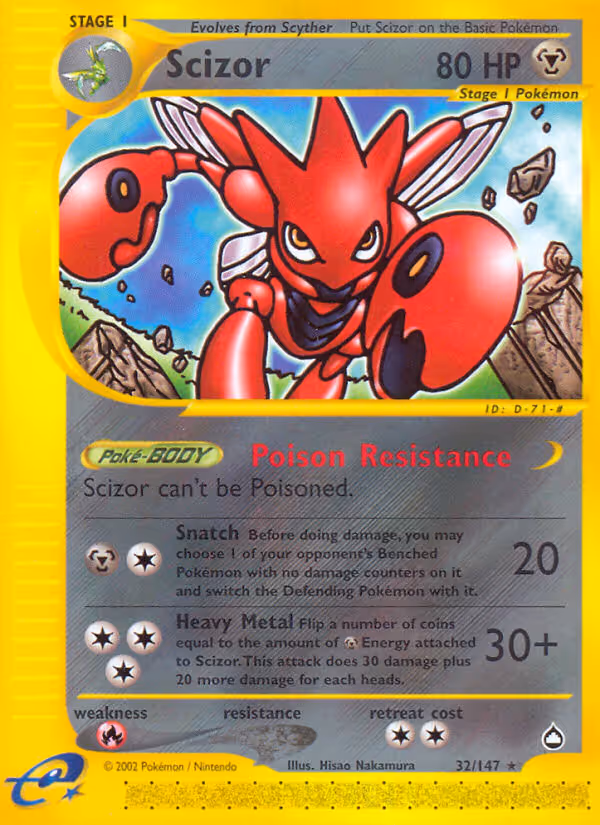 Scizor 32/147 Pokemon card