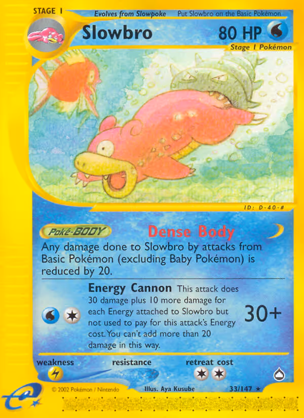 Slowbro 33/147 Pokemon card