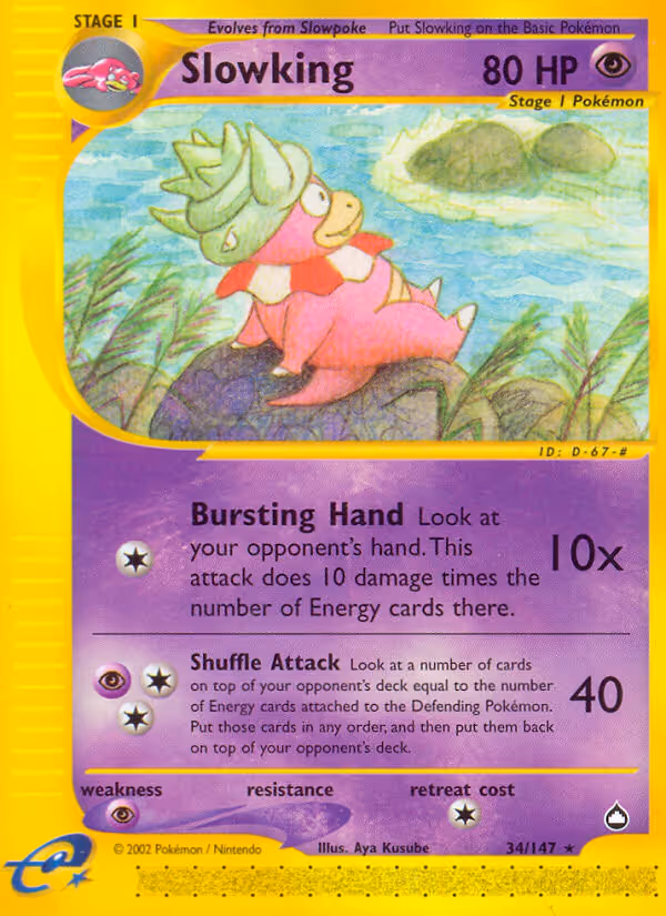 Slowking 34/147 Pokemon card