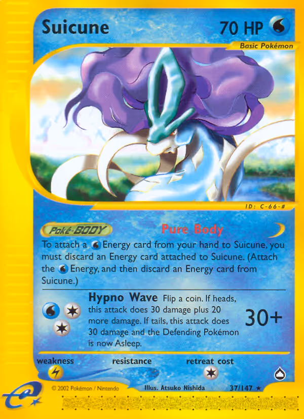 Suicune 37/147 Pokemon card