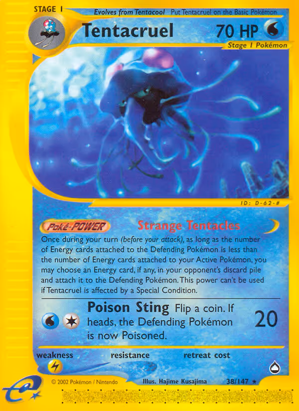 Tentacruel 38/147 Pokemon card