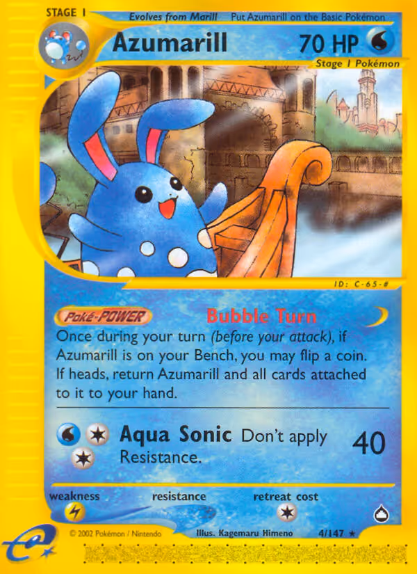 Azumarill 4/147 Pokemon card
