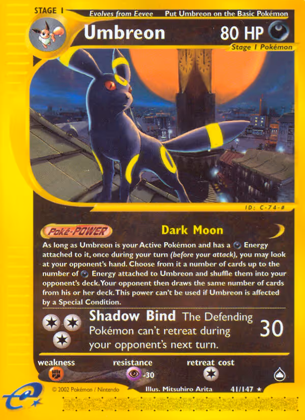 Umbreon 41/147 Pokemon card