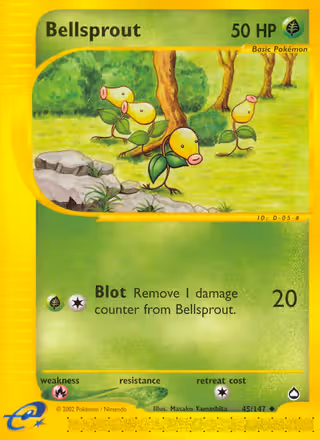 Bellsprout 45/147 Pokemon card