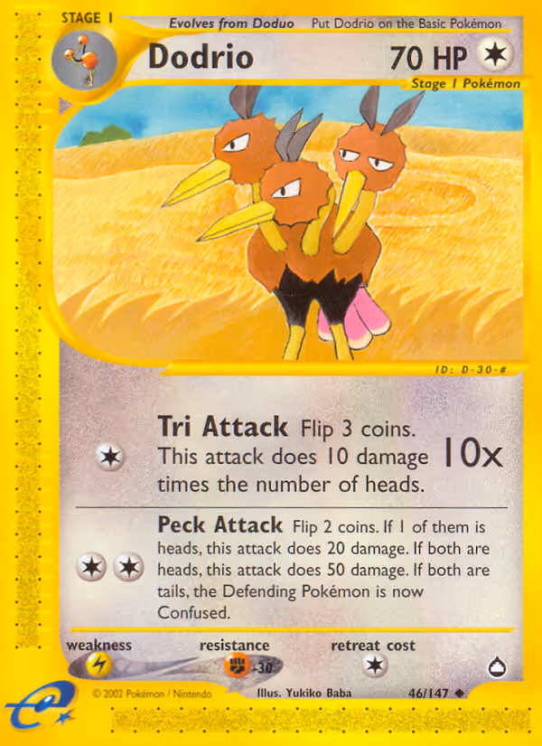 Dodrio 46/147 Pokemon card