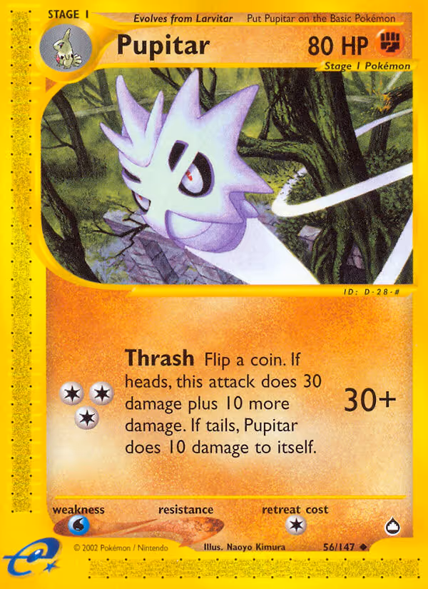 Pupitar 56/147 Pokemon card