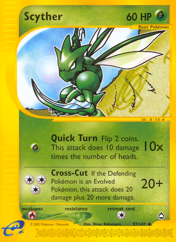 Scyther 57/147 Pokemon card