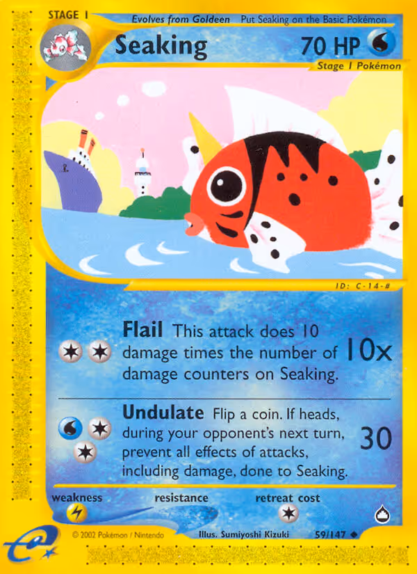 Seaking 59/147 Pokemon card