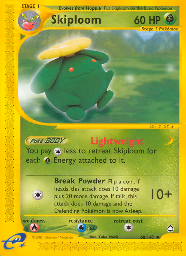 Skiploom 60/147 Pokemon card