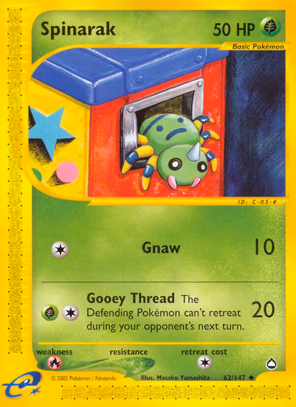 Spinarak 62/147 Pokemon card