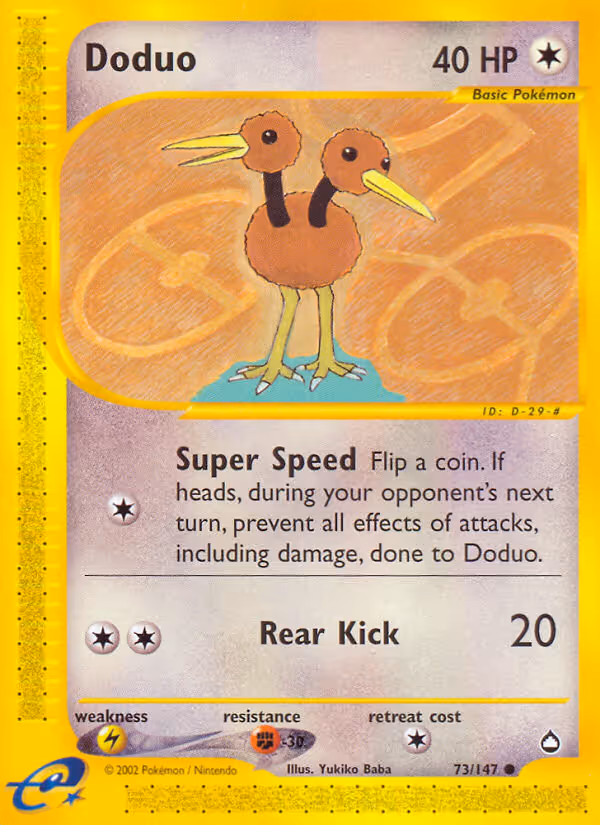 Doduo 73/147 Pokemon card