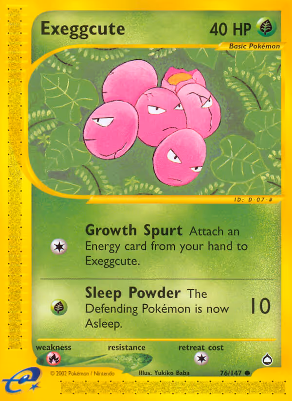 Exeggcute 76/147 Pokemon card