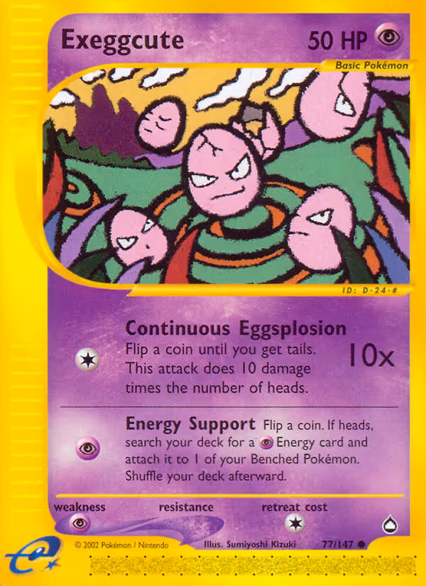 Exeggcute 77/147 Pokemon card