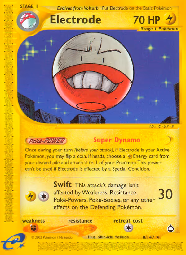 Electrode 8/147 Pokemon card