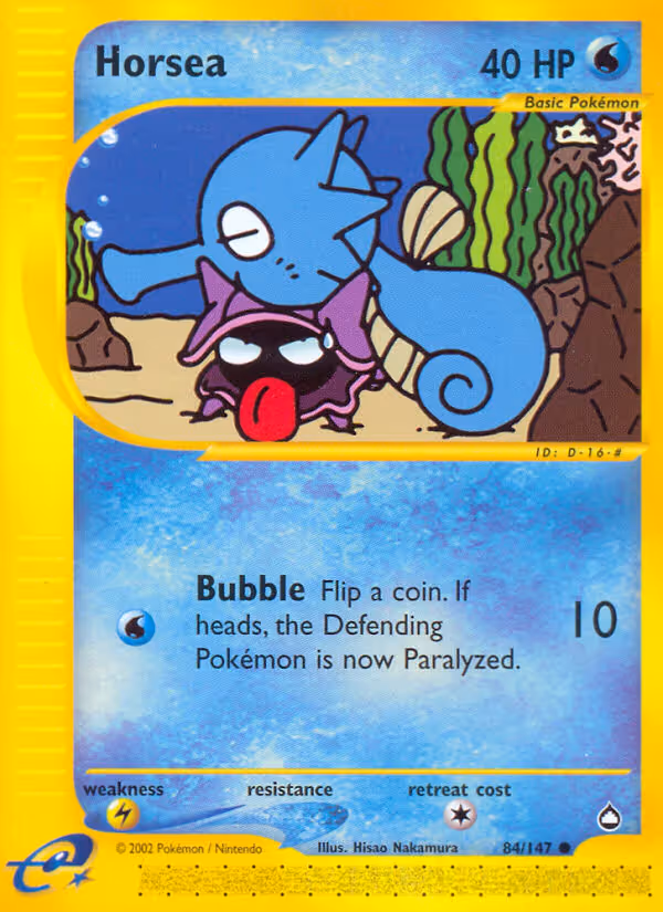 Horsea 84/147 Pokemon card