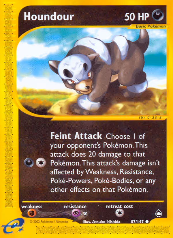 Houndour 87/147 Pokemon card