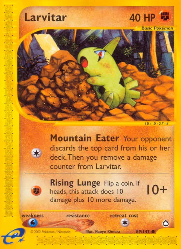 Larvitar 89/147 Pokemon card