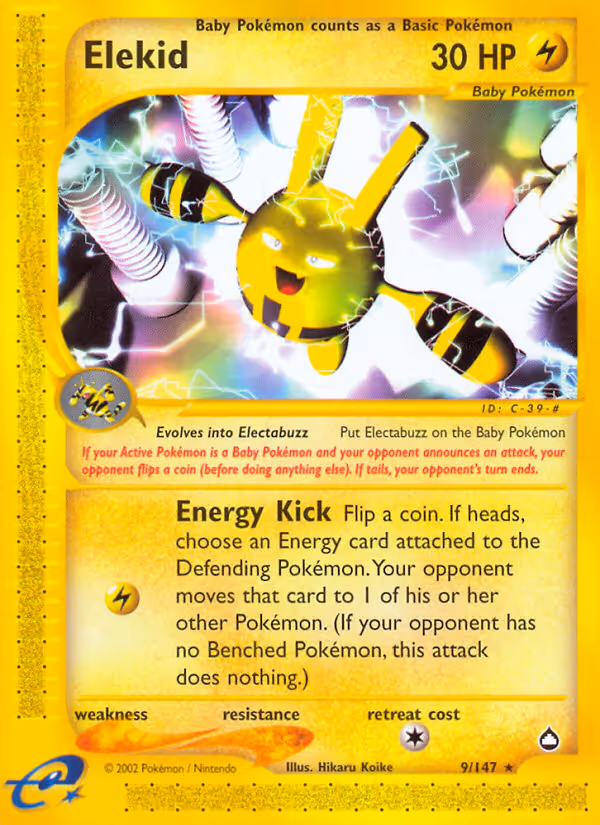 Elekid 9/147 Pokemon card